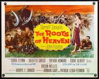 e512 ROOTS OF HEAVEN half-sheet movie poster '58 Errol Flynn, Julie Greco