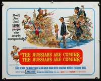 e514 RUSSIANS ARE COMING half-sheet movie poster '66 Jack Davis art!