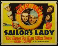 e517 SAILOR'S LADY half-sheet movie poster '40 Nancy Kelly, Jon Hall