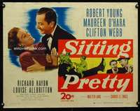 e535 SITTING PRETTY half-sheet movie poster '48 Robert Young, Belvedere