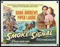 e538 SMOKE SIGNAL style B half-sheet movie poster '55 Andrews, Piper Laurie