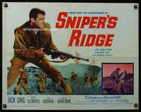 e540 SNIPER'S RIDGE half-sheet movie poster '61Jack Ging,Stanley Clements