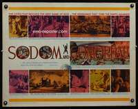 e543 SODOM & GOMORRAH half-sheet movie poster '63 Robert Aldrich, Angeli