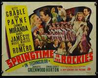 e553 SPRINGTIME IN THE ROCKIES style A half-sheet movie poster '42 Grable