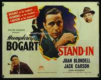 e557 STAND-IN half-sheet movie poster R48 Humphrey Bogart top billed!
