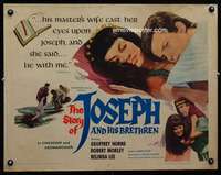 e563 STORY OF JOSEPH & HIS BRETHREN half-sheet movie poster '63 Bible!