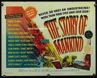 e564 STORY OF MANKIND half-sheet movie poster '57 Ronald Colman, Marx Bros