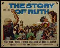 e565 STORY OF RUTH half-sheet movie poster '60 Stuart Whitman, Tom Tryon