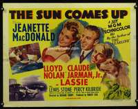 e570 SUN COMES UP half-sheet movie poster '48 Jeanette MacDonald, Lassie!