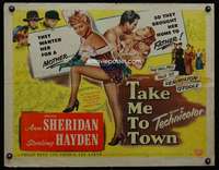 e573 TAKE ME TO TOWN style B half-sheet movie poster '53 sexy Ann Sheridan!