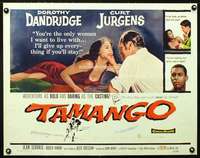 e576 TAMANGO half-sheet movie poster '59 Dorothy Dandridge, Curt Jurgens