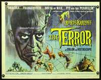 e583 TERROR half-sheet movie poster '63 Boris Karloff, Nicholson, Corman