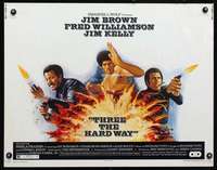e594 THREE THE HARD WAY half-sheet movie poster '74 Jim Brown, Williamson
