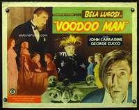 e637 VOODOO MAN half-sheet movie poster '44 Bela Lugosi, Carradine, Zucco
