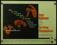 e662 YOUNG PHILADELPHIANS half-sheet movie poster '59 Paul Newman, Keith
