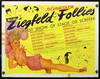 e666 ZIEGFELD FOLLIES B half-sheet movie poster '45 Petty & Hirschfeld art!
