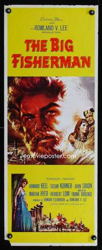 f219 BIG FISHERMAN insert movie poster '59 Howard Keel, Kohner, Saxon