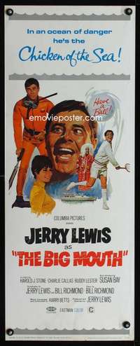 f221 BIG MOUTH insert movie poster '67 wacky Jerry Lewis spy spoof!