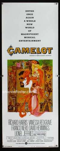 f266 CAMELOT insert movie poster R73 Richard Harris, Bob Peak art!
