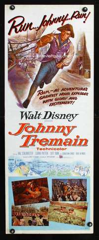 f384 JOHNNY TREMAIN insert movie poster '57 Disney, Esther Forbes