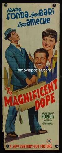 f425 MAGNIFICENT DOPE insert movie poster '42 Henry Fonda, Lynn Bari