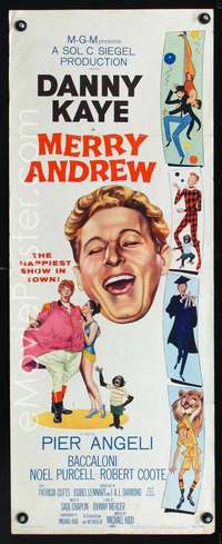 f435 MERRY ANDREW insert movie poster '58 Danny Kaye, Pier Angeli