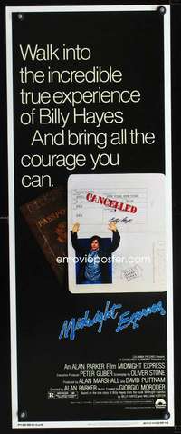 f436 MIDNIGHT EXPRESS insert movie poster '78 Oliver Stone, Parker