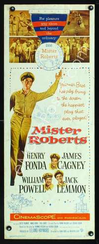 f440 MISTER ROBERTS insert movie poster '55Henry Fonda,James Cagney
