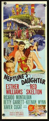 f454 NEPTUNE'S DAUGHTER insert movie poster '49sexy Esther Williams