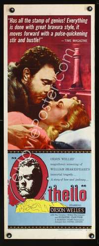 f466 OTHELLO insert movie poster '55 Orson Welles, Shakespeare