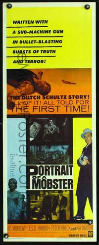 f480 PORTRAIT OF A MOBSTER insert movie poster '61 Mad Dog Coll!