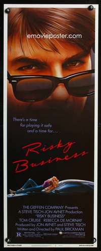 f500 RISKY BUSINESS insert movie poster '83 Tom Cruise, De Mornay