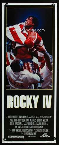 f505 ROCKY IV insert movie poster '85 Sylvester Stallone, boxing!