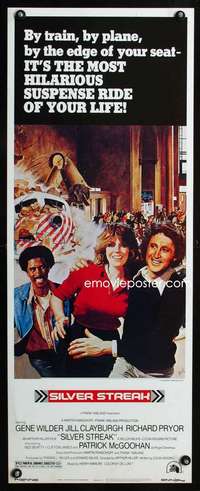 f530 SILVER STREAK insert movie poster '76 Wilder, Richard Pryor