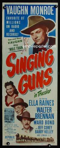 f532 SINGING GUNS insert movie poster '50 Vaughn Monroe, Ella Raines