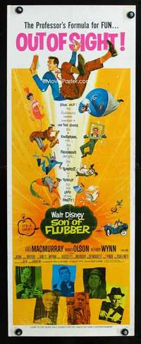 f544 SON OF FLUBBER insert movie poster R70 Walt Disney, MacMurray