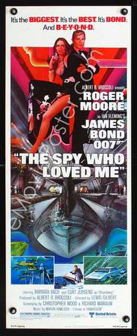 f549 SPY WHO LOVED ME insert movie poster '77 James Bond by Bob Peak!