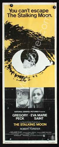 f550 STALKING MOON insert movie poster '68 Peck, Saint, eye image!