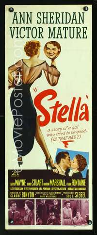 f556 STELLA insert movie poster '50 Ann Sheridan, Victor Mature