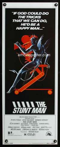 f560 STUNT MAN insert movie poster '80 Peter O'Toole, cool artwork!