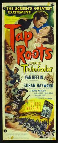 f573 TAP ROOTS insert movie poster '48 Susan Hayward, Van Heflin
