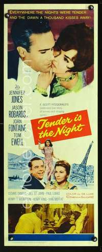 f579 TENDER IS THE NIGHT insert movie poster '61 Jennifer Jones