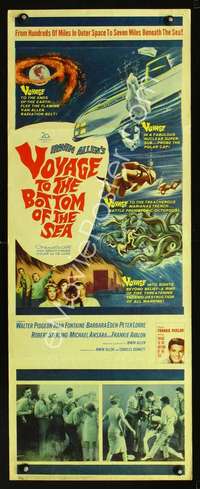 f621 VOYAGE TO THE BOTTOM OF THE SEA insert movie poster '61 Pidgeon