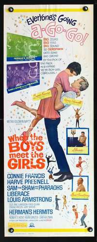 f633 WHEN THE BOYS MEET THE GIRLS insert movie poster '65 Francis