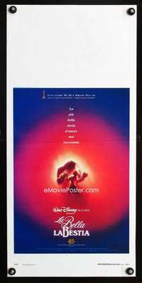 f010 BEAUTY & THE BEAST Italian locandina movie poster '91 Disney