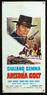f087 MAN FROM NOWHERE Italian locandina R70s Arizona Colt, Piovano art of Gemma by wanted poster!