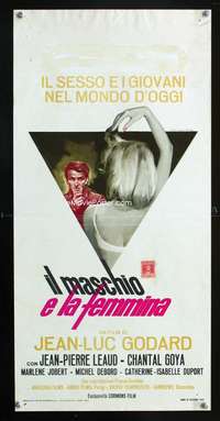 f088 MASCULINE-FEMININE Italian locandina movie poster '66 Godard