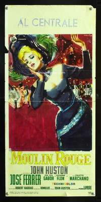 f093 MOULIN ROUGE Italian locandina movie poster R1960s Manfredo art!