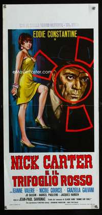 f097 NICK CARTER & RED CLUB Italian locandina movie poster '65 cool!