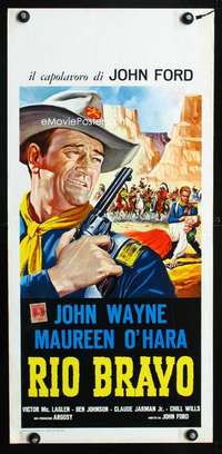 f111 RIO GRANDE Italian locandina movie poster R60s John Wayne, Ford